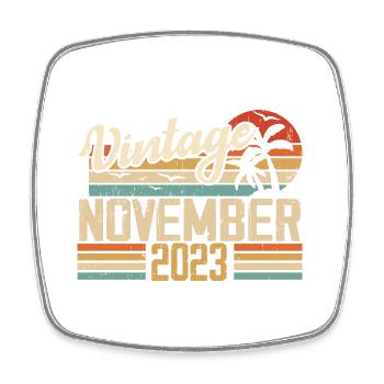 Légendaire depuis novembre 2023 - Vintage 2023 - Magnet carré - blanc - Devant