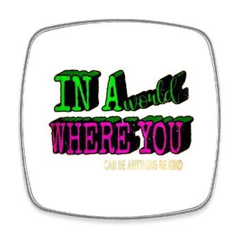 go vegan humor present funny plant animal rights - Square fridge magnet - white - Front