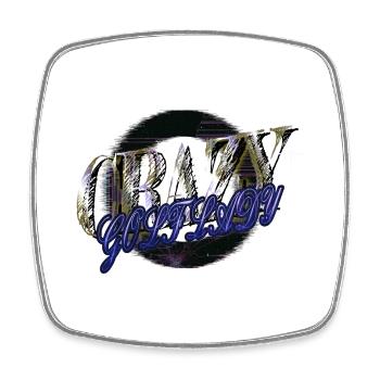Golf Swing Present Jokes GirlsGolfGift Golfgirls - Square fridge magnet - white - Front