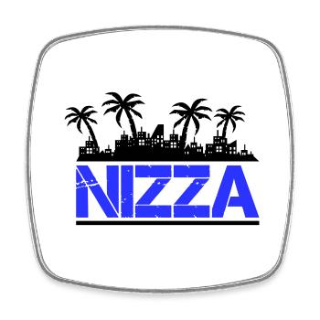 Nice - Square fridge magnet - white - Front