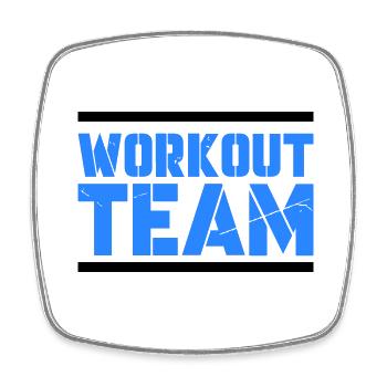 Workout Team - Square fridge magnet - white - Front