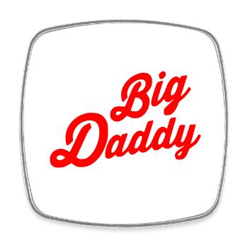 Big daddy - Viereckiger Kühlschrankmagnet - Weiß - Vorne