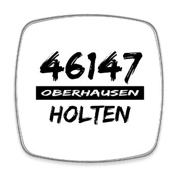46147 Oberhausen Holten - Viereckiger Kühlschrankmagnet - Weiß - Vorne