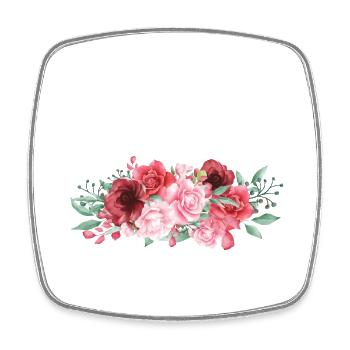Marraine d’amour fleurs- idée cadeau marraine - Magnet carré - blanc - Devant