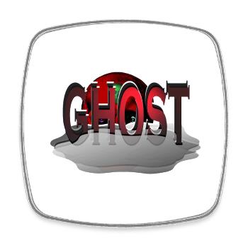 Ghost - jetzt wird es gruselig! - Viereckiger Kühlschrankmagnet - Weiß - Vorne