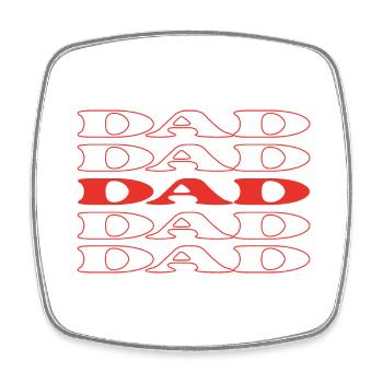 Papa Père Papa Pop Vieil Homme - Magnet carré - blanc - Devant