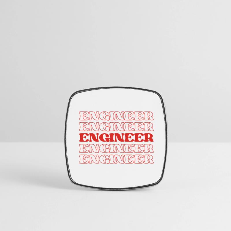 Engineer Designer Developer Technician Builder Square fridge magnet