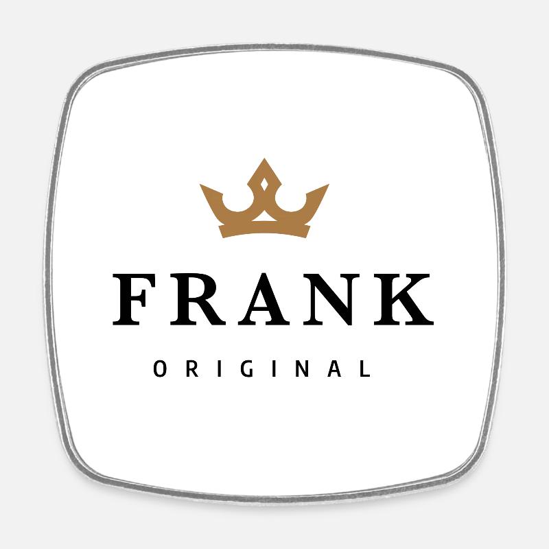 Frank - Viereckiger Kühlschrankmagnet - Weiß