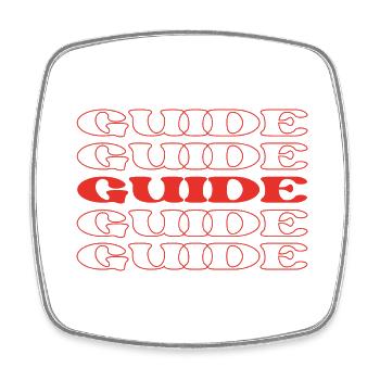Guide Leader Instructor Director Mentor - Square fridge magnet - white - Front