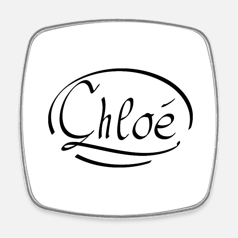 Chloe - Viereckiger Kühlschrankmagnet - Weiß