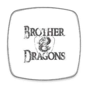 BOD dark grey 23 - Square fridge magnet - white - Front