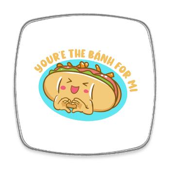 Vietnam Viet Banh Mi Brot Vietnamese I Geschenk - Viereckiger Kühlschrankmagnet - Weiß - Vorne
