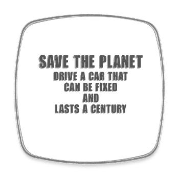 Save the Planet - Square fridge magnet - white - Front