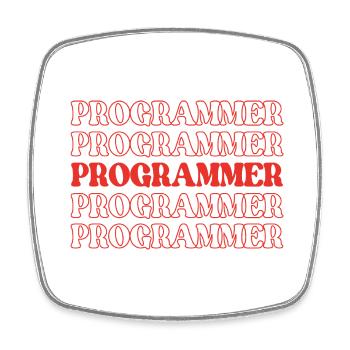 Programmierer, Programmierer, Entwickler, Programmierer, Software-Ingenieur - Viereckiger Kühlschrankmagnet - Weiß - Vorne
