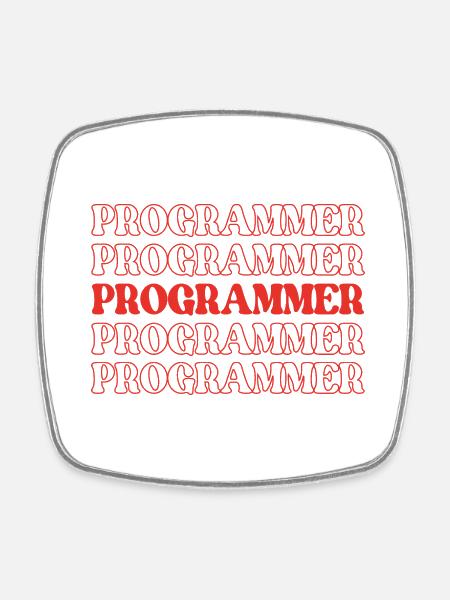 Programmierer, Programmierer, Entwickler, Programmierer, Software-Ingenieur - Viereckiger Kühlschrankmagnet - Weiß