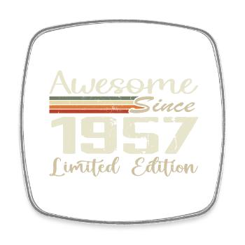 Birthday 67 Years Vintage 1957 Gift 1957 - Square fridge magnet - white - Front
