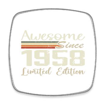 Birthday 66 Years Vintage 1958 Gift 1958 - Square fridge magnet - white - Front