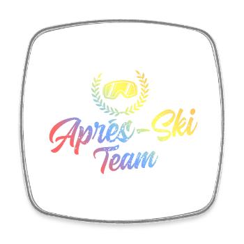 Après Ski Team Ski Goggles Colorful - Square fridge magnet - white - Front