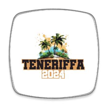 Tenerife 2024 Travel Holidays - Square fridge magnet - white - Front