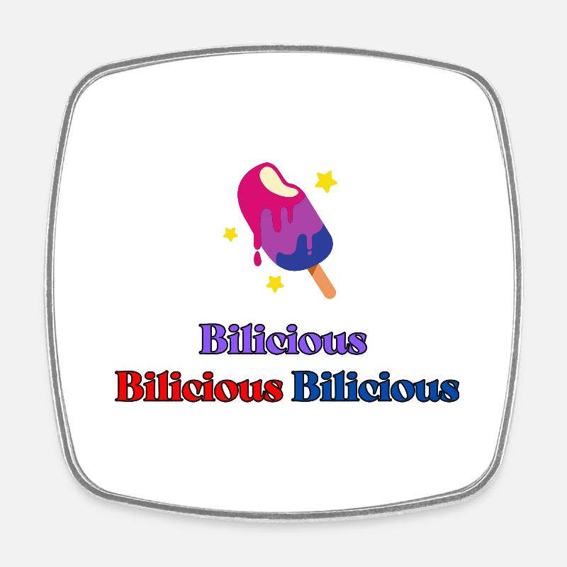 Bilicious - Magnet carré - blanc