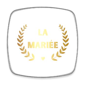 The Golden Bride - Matching Tshirt - Square fridge magnet - white - Front