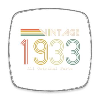 Épique et Légendaire né en 1933 : 91e anniversaire - Magnet carré - blanc - Devant