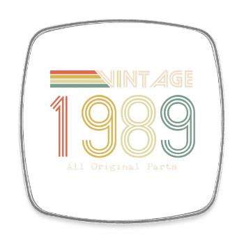 Episch und legendär Geboren 1989: 35-jähriges Jubiläum - Viereckiger Kühlschrankmagnet - Weiß - Vorne