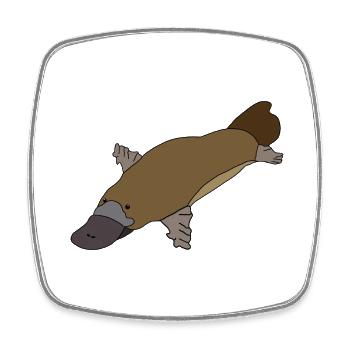 Platypus - Square fridge magnet - white - Front