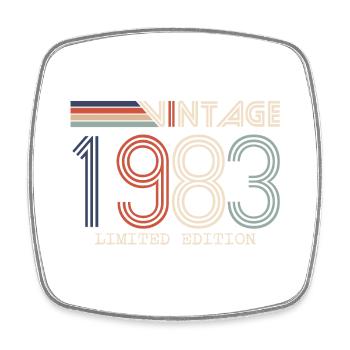Vintage 1983 Anniversary Gift - Vintage 1983 - Square fridge magnet - white - Front