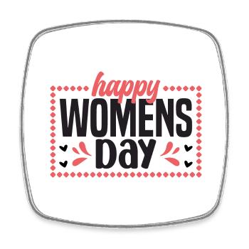 Happy Womens Day - Square fridge magnet - white - Front