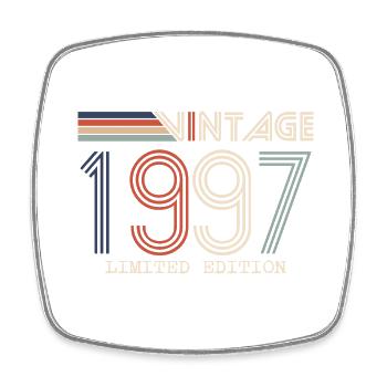 Vintage 1997 Cadeau Anniversaire - Millésime 1997 - Magnet carré - blanc - Devant