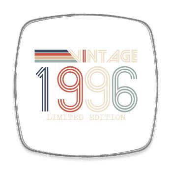 Vintage 1996 Anniversary Gift - Vintage 1996 - Square fridge magnet - white - Front