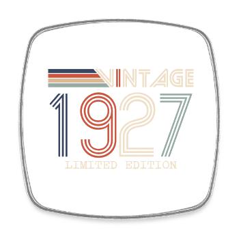 Vintage 1927 Anniversary Gift - Vintage 1927 - Square fridge magnet - white - Front