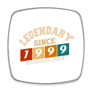 Legendary since 1999 vintage retro anniversary - Square fridge magnet - white - Front