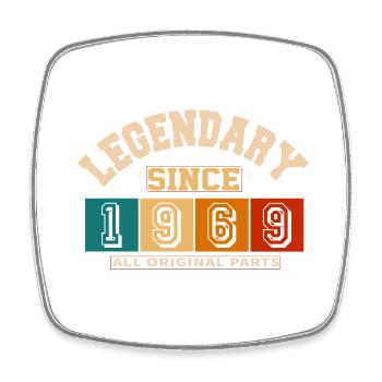 Legendary since 1969 vintage rétro anniversaire - Magnet carré - blanc - Devant