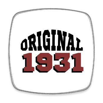 Original 1931 - Square fridge magnet - white - Front