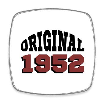Original 1952 - Viereckiger Kühlschrankmagnet - Weiß - Vorne
