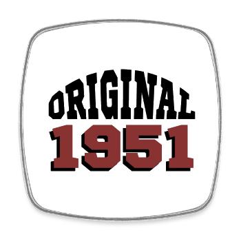 Original 1951 - Square fridge magnet - white - Front