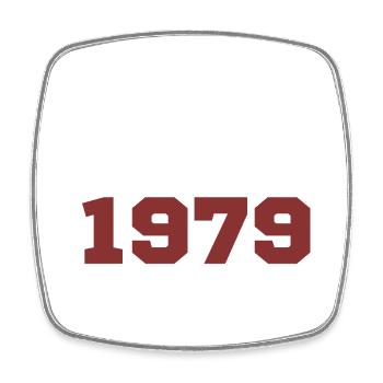 Original 1979 - Square fridge magnet - white - Front