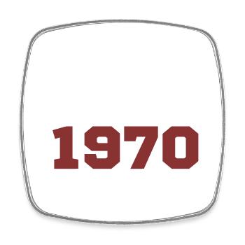 Original 1970 - Square fridge magnet - white - Front