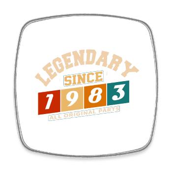 Legendär seit 1983 Vintage Retro Anniversary - Viereckiger Kühlschrankmagnet - Weiß - Vorne