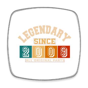 Legendary since 2009 vintage rétro anniversaire - Magnet carré - blanc - Devant