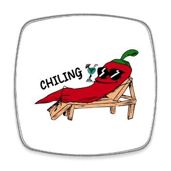 Funny Picture Funny Humor Gift Idea - Square fridge magnet - white - Front