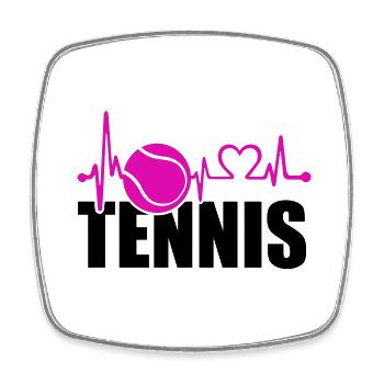 Tennis Love - Square fridge magnet - white - Front