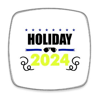 holiday 2024 - Viereckiger Kühlschrankmagnet - Weiß - Vorne
