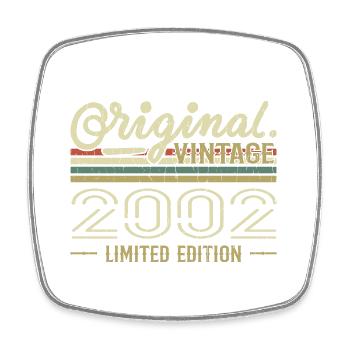 2002 Retro Geburtstag 2002 Original 2002 Jahrgang - Viereckiger Kühlschrankmagnet - Weiß - Vorne