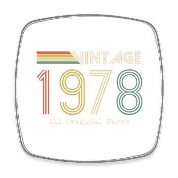 Episch und legendär geboren 1978: 46. Geburtstag - Viereckiger Kühlschrankmagnet - Weiß - Vorne