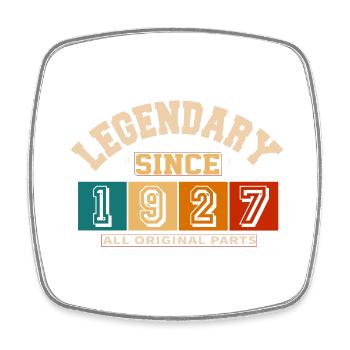 Legendary since 1927 vintage rétro anniversaire - Magnet carré - blanc - Devant