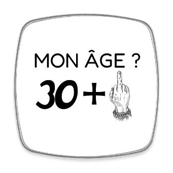 mon âge 31 - Magnet carré - blanc - Devant