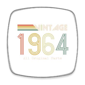 Epic and Legendary born in 1964: 60th anniversary - Square fridge magnet - white - Front